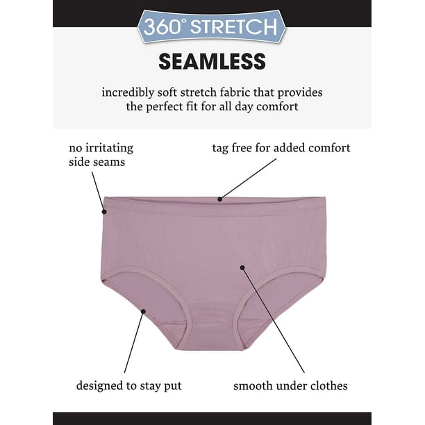 Fruit Of The Loom Womens Breathable Cotton-Mesh Brief Panty 6 Pack