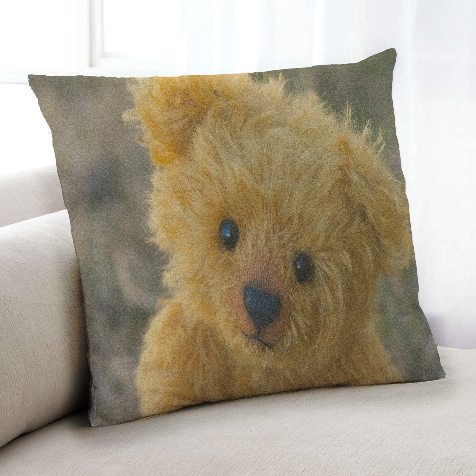 Ahgly Company Games Teddy Bear Indoor Throw Pillow 18 inch by 18 inch Walmart
