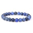 thumbnail image 1 of Pulseras de hombre, pulsera de ojo de tigre de energía curativa Natural, brazalete de cuentas de lapislázuli pulido de 8 mm, Pulsera elástica, joyería para mujer Tan Jianjun  unisex, 1 of 2