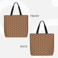 thumbnail image 3 of ZNDUO Ethnic Abstract Retro Pattern Large Tote Bag, Zipper Lightweight Beach Tote, 3 of 8