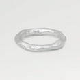 thumbnail image 6 of Silver Plated Organic Hammered Texture Ring for Women, Minimalist Band Jewelry, 6 of 8