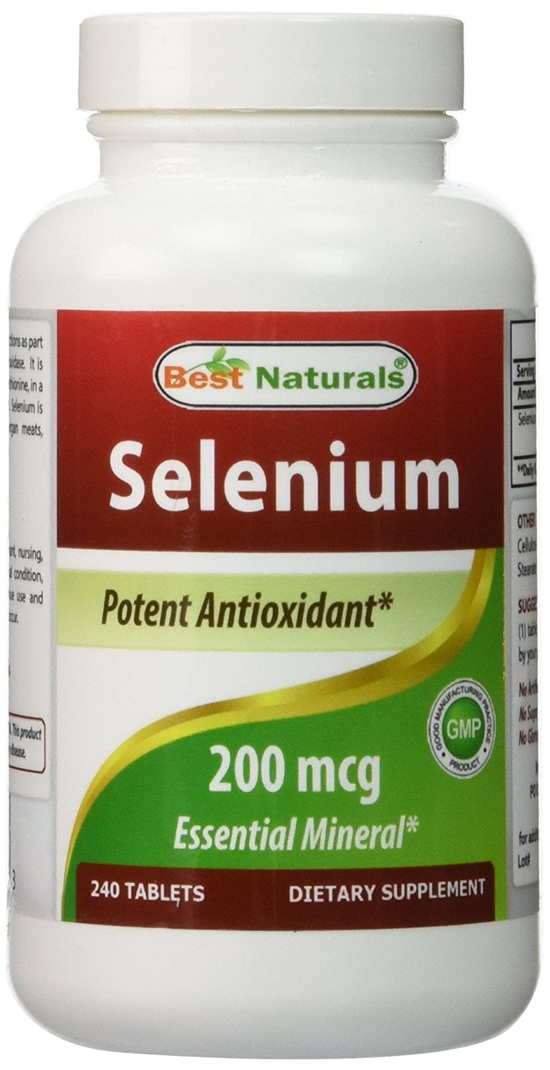 Best Naturals Selenium 200 mcg Supplement, 240 Count
