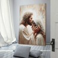 thumbnail image 3 of Jesus Christ Wall Art - Jesus Healing Woman - Jesus Kissing Woman's Forehead Bible Painting Poster Decorative Painting Canvas Wall Art Living Room Posters Bedroom Painting 12x18inch(30x45cm), 3 of 6