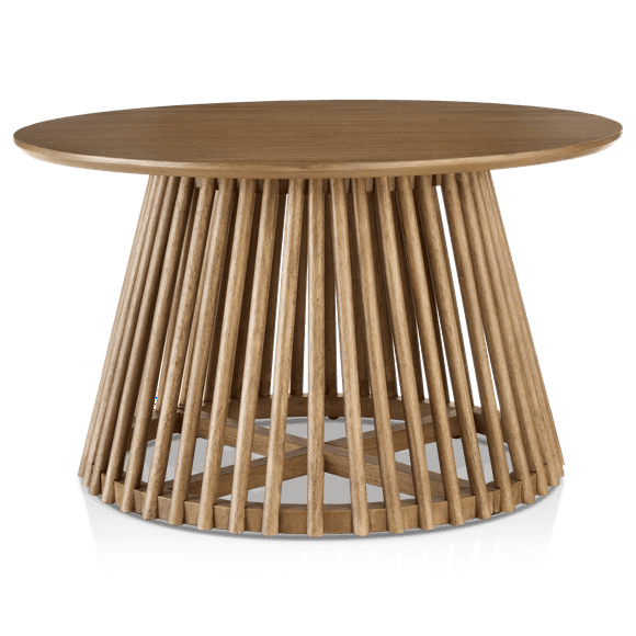 Bouclair Brown Mango Wood Openwork Coffee Table