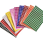 Color Coding Labels 3/8" (0.375) inch 10 mm Round Dot Stickers in 10 Different Colors  1540 pack by Royal Green