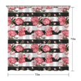 thumbnail image 5 of Waterproof Beautiful Colorful Floral Shower Curtain 72x72 Inch Boho Style Polyester Unique Shower Curtain for Bathroom Hotel Home Decor with 12 Plastic Hooks, 5 of 5