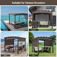 thumbnail image 5 of Costway 10 x 10ft Patio Pergola Gazebo Sun Shade Shelter W/Retractable Canopy, 5 of 9