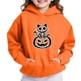 thumbnail image 3 of Kids Boys Girls Halloween Graphic Hoodie Long Sleeve Pullover Sweatshirt with Kangaroo Pocket for Costume Parties Ages 2-12, 3 of 8