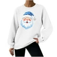 thumbnail image 3 of Kilaqueen Baggy Oversized Sweatshirt for Women Casual Christmas Printed Waffle Tunic Blouses Fall Winter Clothes Long Sleeve Pullover Shirts, 3 of 8