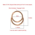 thumbnail image 2 of Surgical Steel Septum Jewelry Rose Gold Crescent Moon Septum Rings for Women 16g Septum Jewelry 16 Gauge 8mm Septum Hoop Clicker Silver Septum Piercing Rings, 2 of 4