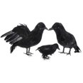 thumbnail image 3 of Crow Shape 3Pcs Black Crow Halloween Decorations Realistic Design for Halloween Party 28x17cm Decoration, 3 of 3