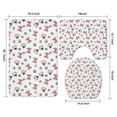 thumbnail image 3 of White Cow Bow Pattern Bathroom Rugs Sets 3 Piece,Toilet Cover Set,Absorbent Non Slip Bathroom Mats Sets with U-Shaped Contour Rug Toilet Rug Set, 3 of 5