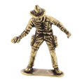 thumbnail image 1 of Pequeña estatua de soldado de latón, decoración del hogar, centro de mesa, escritorio, figura de luchador, pequeña Llevando sombrero de vaquero, 1 of 8