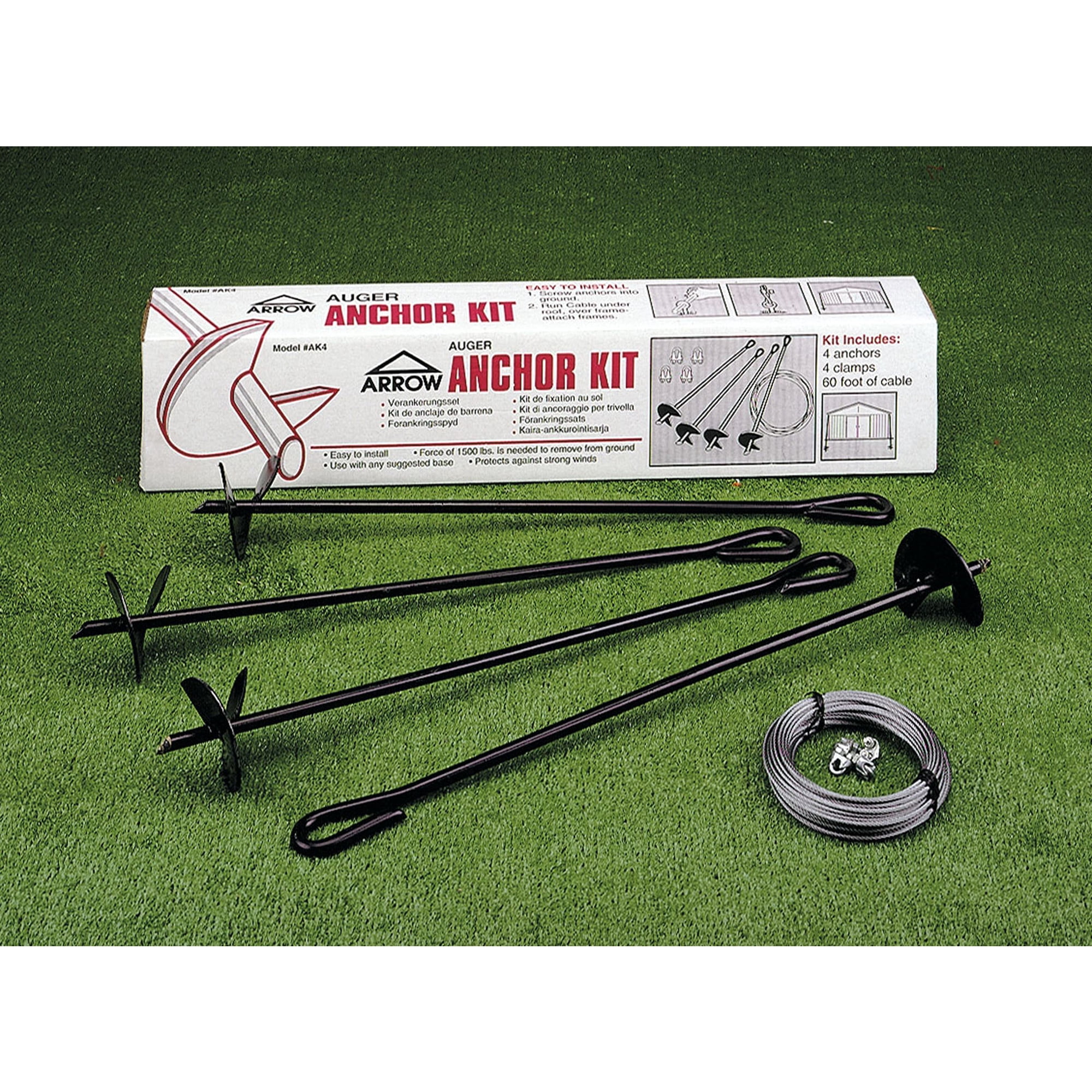 Arrow Grey Earth Anchor (Auger And Cable)
