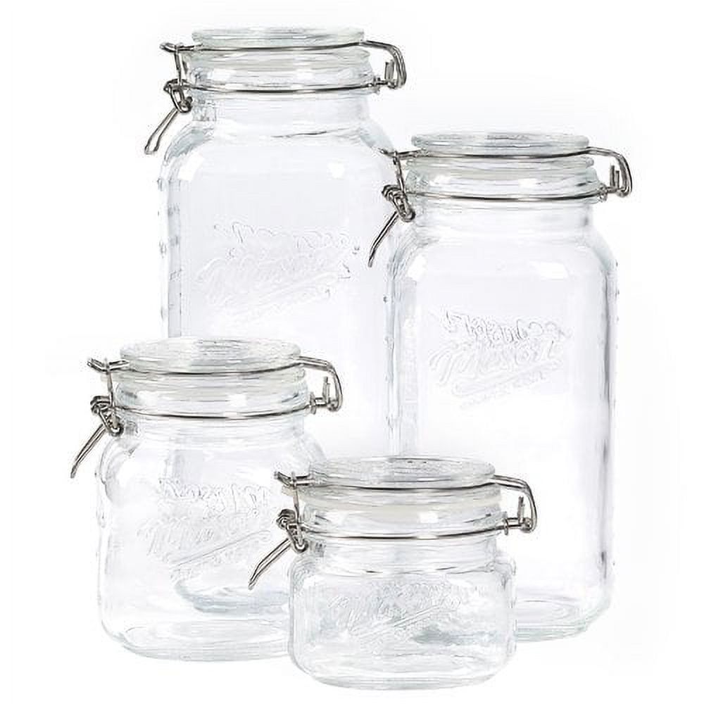 Mason Craft & More 22oz Set Of 4 Mini Clamp Jars : Target