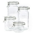 thumbnail image 7 of Mason Craft & More 4 Piece Airtight Glass Clamp Jar with Lids, Clear Square Mason Jars Storage Canisters (7oz, 12oz, 17oz, 22oz), 7 of 7
