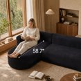 thumbnail image 4 of Leumius 109.4" Sectional Couch with L-Shaped Chaise, Boneless Modular Sectional Sofa for Living Room, Bedroom(Left- Black), 4 of 7