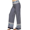 thumbnail image 3 of White Mark Women's Plus Size Border Printed Palazzo Pants, 3 of 4