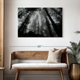 thumbnail image 3 of Elephant Stock Eerie Forest Mist Wall Art - Horizontal Canvas Wall Art - Living Room Wall Decor - Gothic Canvas - Black And Gray Decor - 45" x 30", 3 of 8