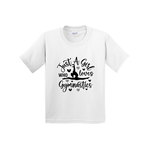 Inktastic Just a Girl Who Loves Gymnastics Youth T-Shirt