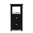 thumbnail image 4 of Side Tables for Living Room, Narrow End Table with Charging Station Sofa Side, Black Nightstand with Drawers, 4 of 11