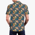 thumbnail image 3 of Balery Squirrel Garden Delight Printed Men’s Short Sleeve Polo Shirt, Midweight Men's Shirt,Golf Polo shirts -4X-Large, 3 of 8