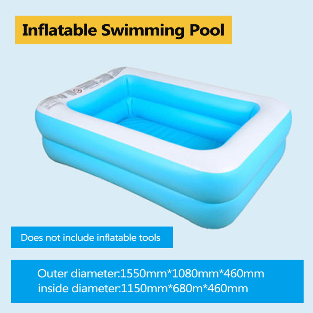 150 43cm ZHKGANG Large Swimming Pool Children Adult Scaffolding Pool Summer Outdoor Rectangular Thickened Fish Pond,Blue-221