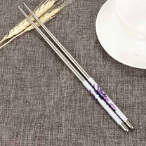 Metal Chopsticks Reusable stainless steel Chopsticks Classical Oriental Floral Dishwasher Safe Lightweight Non-Slip Chop Sticks Present