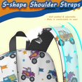 thumbnail image 5 of Monster Cartoon Truck White Pattern 17" School Backpacks for Teens,Waterproof Oxford Fabric,S-Shape Padded Straps for School,Travel,Hiking,Camping, 5 of 6
