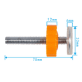 thumbnail image 2 of Paquete de 4 pernos montados a presión, cerca para bebés, protector de pared para perros, varillas roscadas, tornillos largos M10 (75 mm), piezas de repuesto para puertas de paso de escalera, primera pieza de extensión (blanco) ER, 2 of 5