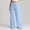 Sky Blue, variant on DuoJiaJ Womens Wide Leg Pants, Knit High Waist Relaxed Casual Trousers Green L