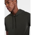 thumbnail image 4 of Athletic Works Men's and Big Men's Performance Coach Style Short Sleeve Hoodie Sweatshirt, Sizes XS-5XL, 4 of 5