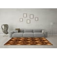 thumbnail image 3 of Ahgly Company Indoor Round Abstract Orange Modern Area Rugs, 7' Round, 3 of 4