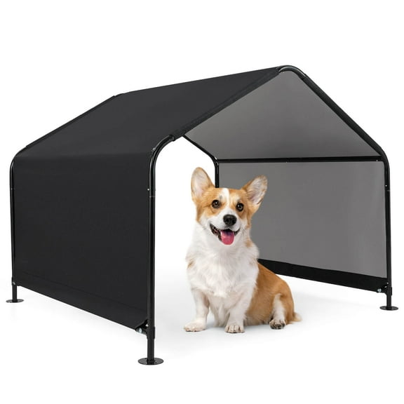 SAEWUD Outdoor Dog Shade Shelter with Metal Frame – Portable Pet House for Small, Medium & Large Dogs, UV-Resistant Roof for Yard, Patio, Camping