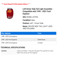 thumbnail image 2 of Left Driver Side Tail Light Assembly - Compatible with 1998 - 2001 Ford Explorer 1999 2000, 2 of 2