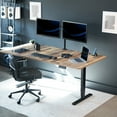 thumbnail image 3 of VIVO Electric 71”x 36” Stand Up Desk, Reclaimed Wood Table Top, Black Frame, 3 of 8
