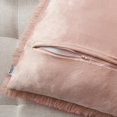 thumbnail image 3 of Fundas de cojines NorDeco HOME Luxury de piel sintética de 45 x 45 cm, color rosa, paquete de 2, 3 of 6