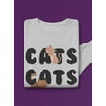 thumbnail image 3 of Cats Quote Design Sweatshirt Women -GoatDeals Designs, Female 5X-Large, 3 of 4