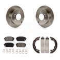 thumbnail image 1 of Transit Auto Rear Disc Rotors Semi-Metallic Pads and Parking Brake Shoes Kit for Car 2007-2010 Kia Rondo K8S-104611, 1 of 11