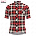 thumbnail image 3 of Maillot de ciclismo a cuadros para hombre, manga corta, reflectante, para ciclismo de montaña, descenso, equipo profesional, 3 of 5