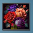 thumbnail image 3 of Pintura de diamante 5D DIY, kit de rosa con taladro redondo completo, decoración del hogar, arte artesanal, 30x30cm, 3 of 9