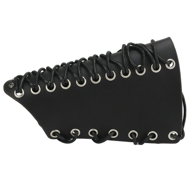Brazo de Tiro con Arco Gurad Cuero Artificial Herramientas de protección de Brazo duraderas y respetuosas con la Piel para Tiro con Arco Negro YUNYI BRAND Deportes