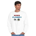 thumbnail image 4 of Gaming Set Couples Siblings BFF Gamer Men's Big & Tall Crewneck Sweatshirt Brisco Brands 2X, 4 of 6
