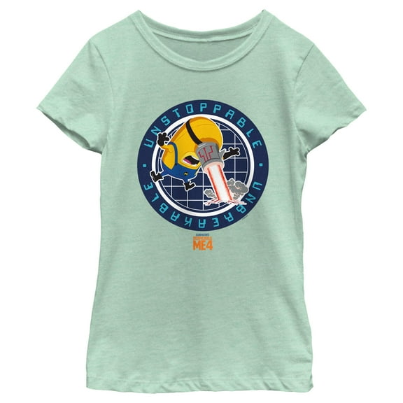Girl's Despicable Me 4 Mega Minion Mel Unstoppable Unbreakable Graphic T-Shirt