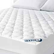 Moonsea Mattress Topper, Soft & Breathable, Plush Quilted Mattress Pad Cover, Queen