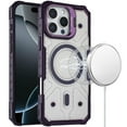 thumbnail image 4 of XPM for Apple iPhone 17 Pro Phone Case, Transparent Tough Dotted Magnetic Case with Camera Stand & Hybrid Grip Shockproof Cover for Apple iPhone 17 Pro (6.3") (Purple), 4 of 6