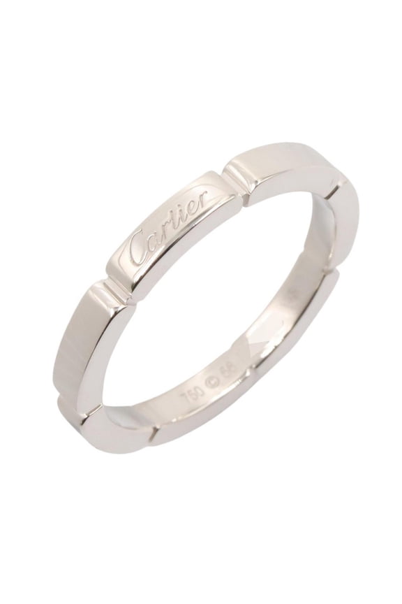 Pre-Owned Cartier Maillon Panthre Ring, 18K White Gold (18KWG), Silver Tone, B4083500