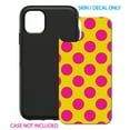 thumbnail image 2 of DistinctInk Custom SKIN / DECAL compatible with OtterBox Symmetry for iPhone 11 (6.1" Screen) - Yellow Hot Pink Polka Dots, 2 of 5