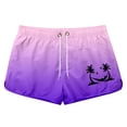 thumbnail image 3 of Summer Men's Beach Short with Gradient Print and Waist for Everyday Casual Travel in Polyester, 3 of 3