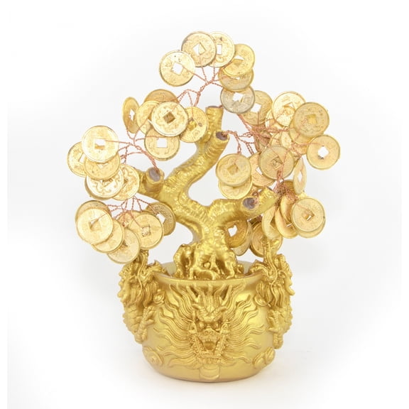 Feng Shui Money Tree with Dragon Pot